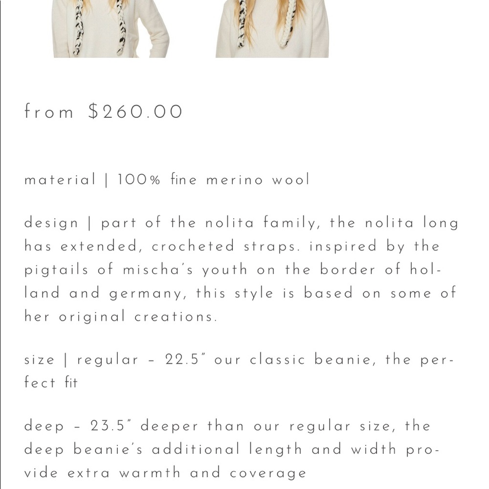 Mischa Lampert Nolita Nip Wool Hat - image 4